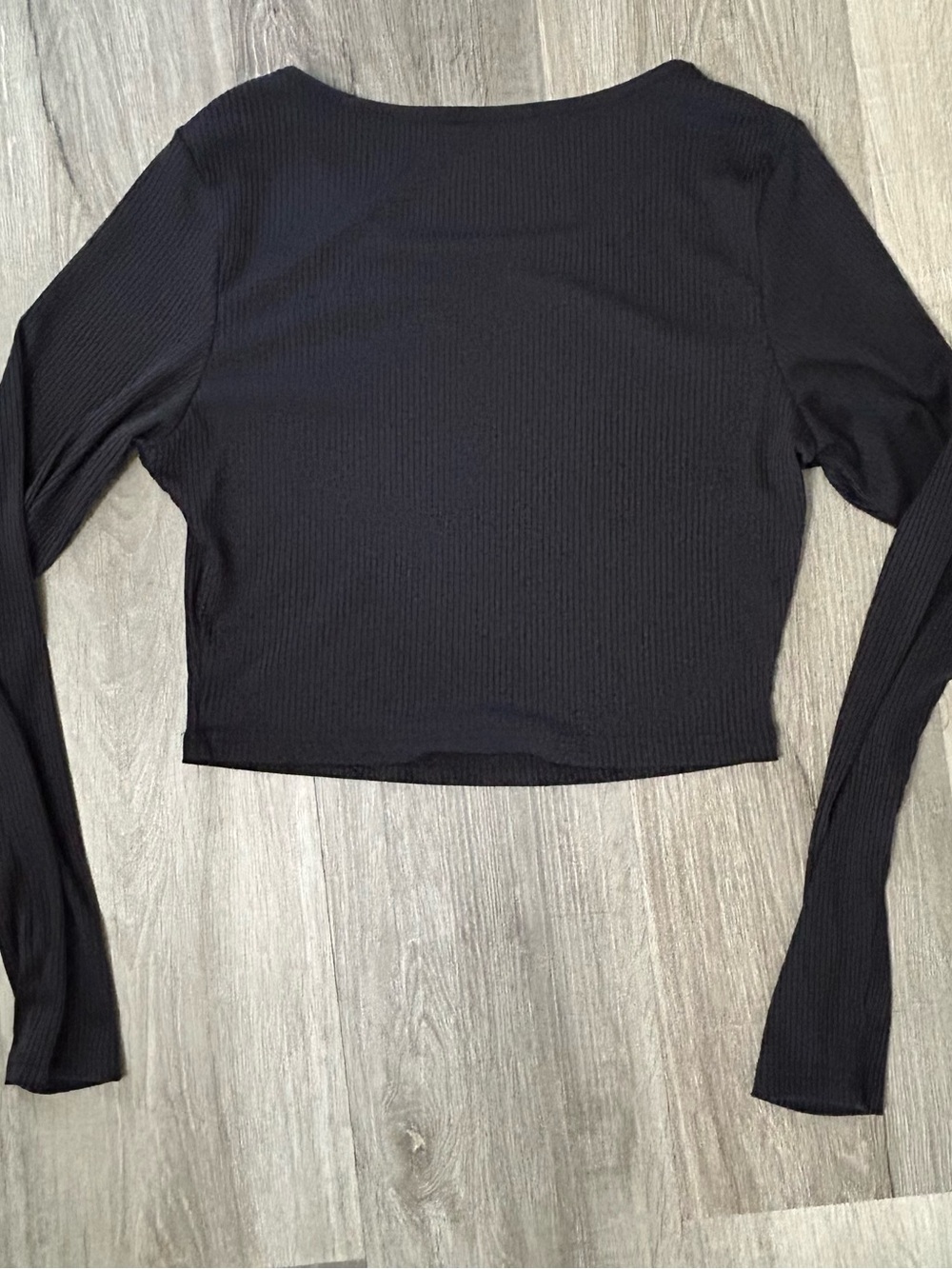 ❤️5 FOR $25❤️ Eckulaer ribbed long-sleeve crop top - Picture 2 of 5